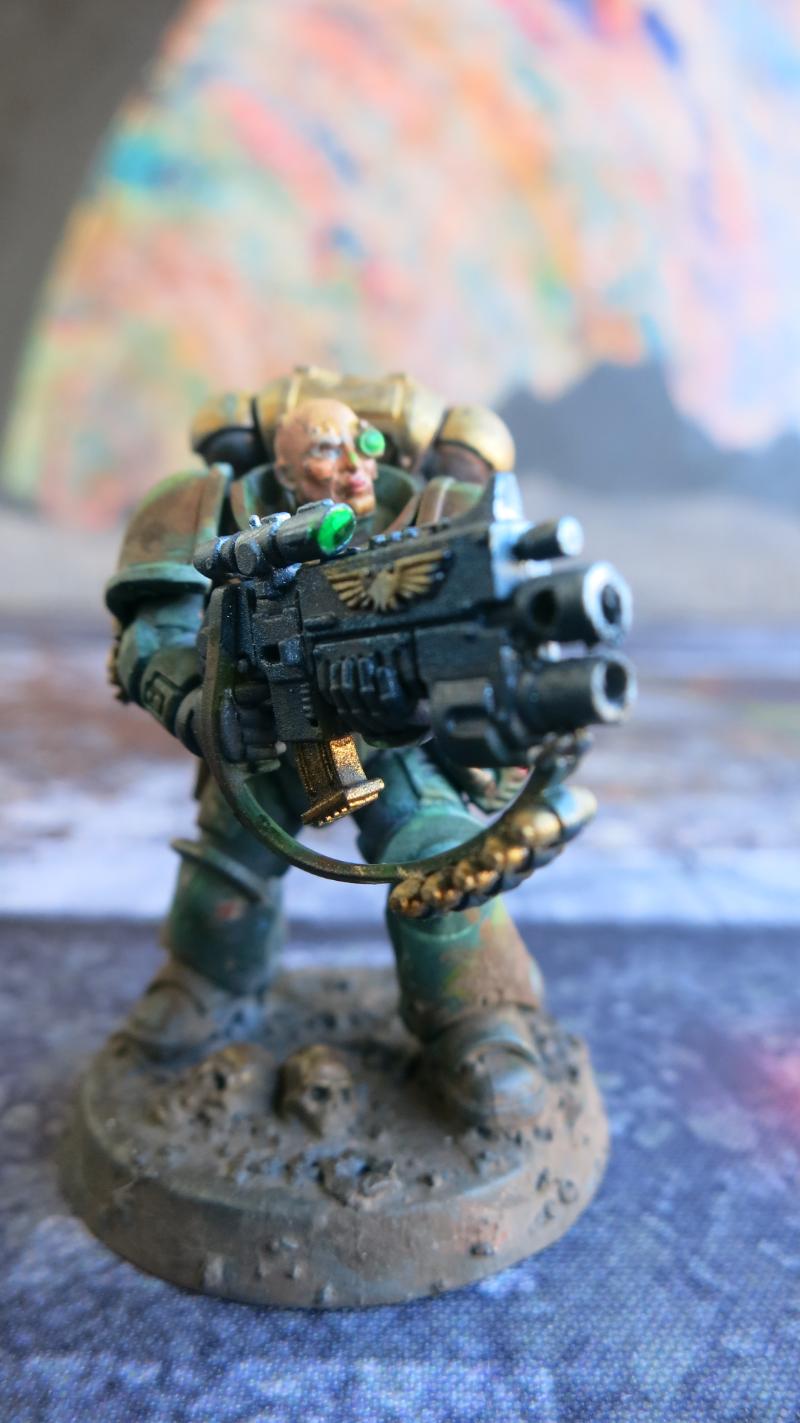Warhammer 40k Bitz: Space Marines - Heavy Intercessors - Torso A4d Heavy Bolter Tube